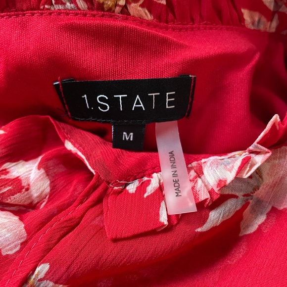 NWT 1. State Red Floral Dress - Picture 4 of 4